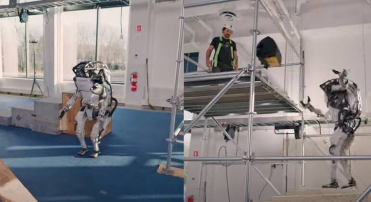 Em nova demonstração, robô bípede ajuda operários em um canteiro de obras simulado