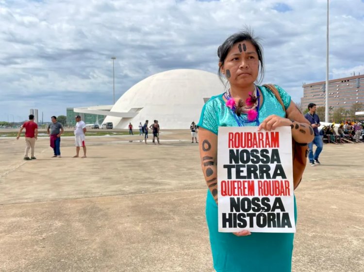 Queremos futuro melhor para nossos filhos': indígenas se mobilizam contra Marco Temporal, em Brasília